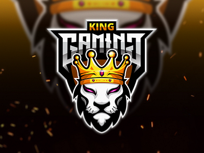 KING GAMING badge brand creative emblem esport esportlogo flatdesign identity illustation logo logodesign logomaker mascot symbol vectordesign