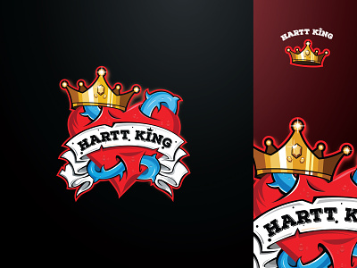 King of Hearts brand casino creative crypto design identity illustations illustration logo logodesign logos mascotlogo nft symbol