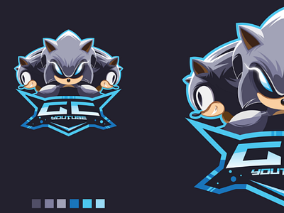 Blue sonic anomali blue branding cartoon character esportlogo flat gaming gaminglogo identity illustration logo mascot mascotlogo sony vector