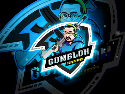 GOMBLOH blue brand branding characters creative esportlogo gaming identity illustations logodesign mascotlogo squadlogo symbol ui ux
