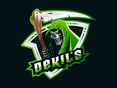 Green skull brand creative e sport ghost halloween identity illustations logodesign mascotlogo skulls sport symbol