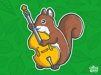 Squirrel animal bass cartoon chipmunk cute music squirrel sticker
