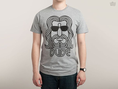 The Dude bowling dude illustration lebowski line logo movie photo symmetry t-shirt threadless vector