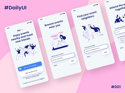 Daily UI #001 • Sign Up app daily ui dailyui dailyui 001 illustration ui ux
