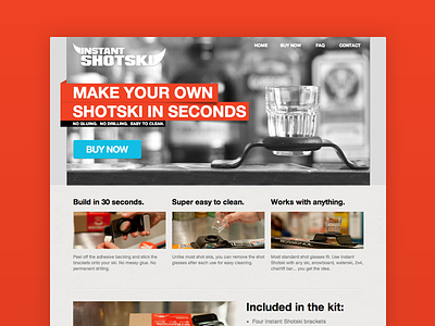 Seconds, please! buy commerce instant shotski product page shot ski single page ski snowboard web