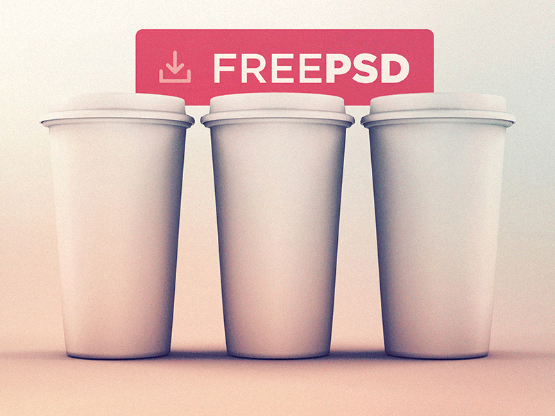 Download Cups Mockup PSD by Diogo Kpelo on Dribbble