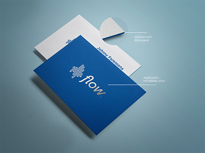 Flow Contracting - New Logo Design blue brand card flow hotstamp logo