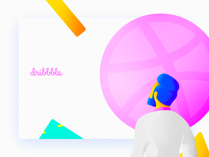 hello dribbble color hello dribbble illustration people shapes unicorn