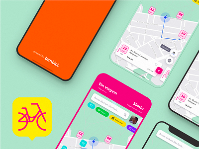 App Bike Sharing - Tembici / Bike Itaú app bike bike sharing itau map pin tembici