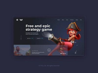 UI Concept - Castle Crush castle crush game landing page ui concept