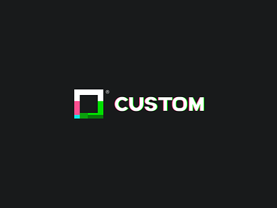 Custom - branding brand branding color custom glitch logo marca square