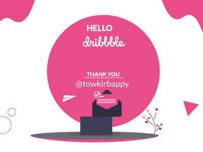 Thank you card invitation invite thank you thanks theme dribbble invite thankyou thank you card