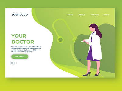 Your Doctor Landing Page doctor landing page ui ui ux ui design uidesign web design webdesign website your doctor landing page