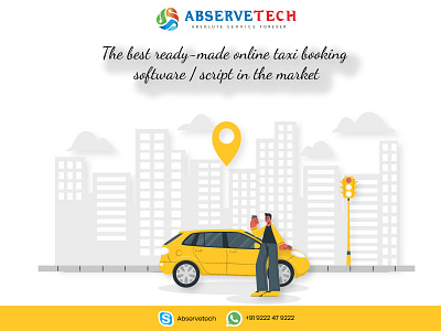 Online Taxi Booking illustration