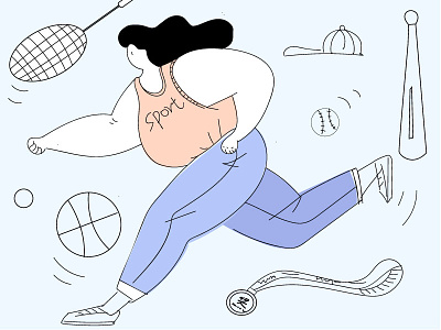 Y Day8 blue illustrator sport