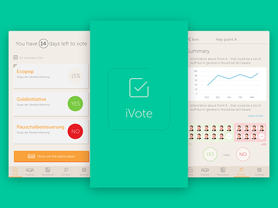iVote app app ui ux design vote webapp