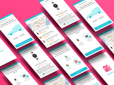 The Perfect Gift App app gift screens ux design