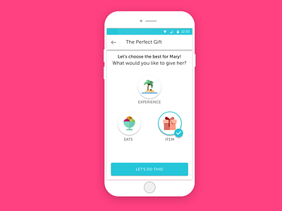 The Perfect Gift App app gift ui