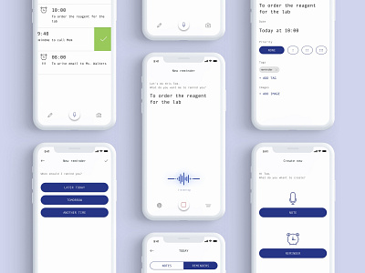 Reminder app app audio design recording ui ux ux design