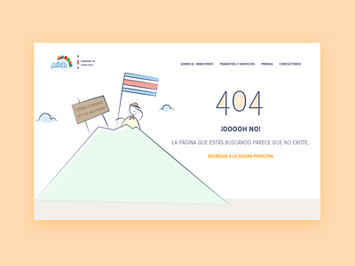 404 page [government of costa rica] 404 page 404page daily ui dailyui design illustration ui uidesign ux ux design