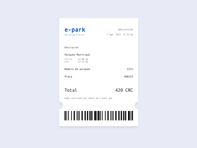 Email receipt [parking app] app daily ui dailyui receipt ui uidesign ux ux design