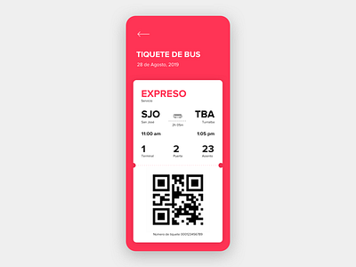 Boarding pass [bus] app boarding bus daily ui dailyui design ticket ui uidesign ux ux design