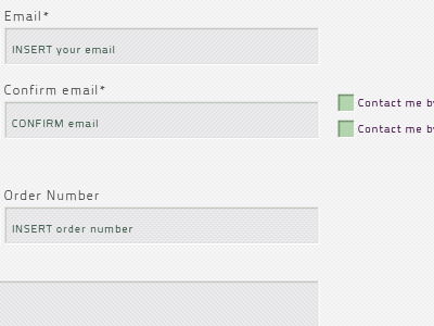 Contact Form account contact form input