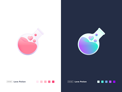 Love Potion Logo icon type illustration logo logo mark logodesign love logo love potion vector