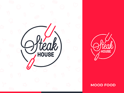 Steak house branding food logo illustration logo logo design restaurant logo steck house logo vector