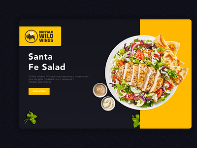 Santa fe salad food menu page branding clean design food graphic design home page design logo design ui web page design