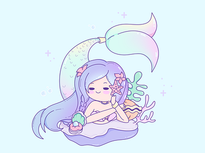 Mermay #1 art artist artwork clean cute cute art cute illustration design flat icon icon artwork icon design iconography icons illustration logo logotype mermaid simple vector