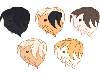 Long-Haired Guinea Pig Icons