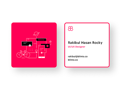 Blinto Rebrand: Business Card 🦋 2020 branding business card colorful figma flat graphic design icon illustraion inspiration logo marketing agency minimal rebranding trend typography ui ux vector wireframe