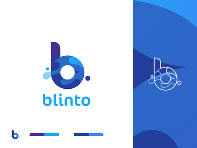 Blinto | Digital Branding Studio 2019 app b blinto blue and white branding bubble calligraphy icon identity illustration lettering lettermark logo marketing agency minimal symbol typography vector wave