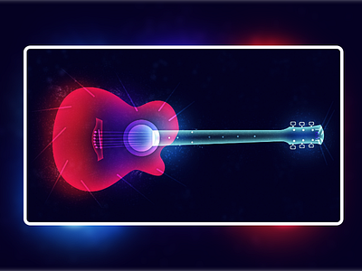 Fantasy Light | Guitar 2019 artwork blue branding colorful gibson graphic design guitar ibanez illustration ilya shapko inspiration landing page minimal music red trend ui ux yamaha