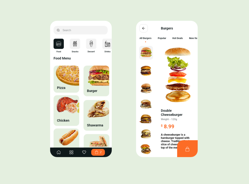 Food Ordering App by Parthiban M.K on Dribbble