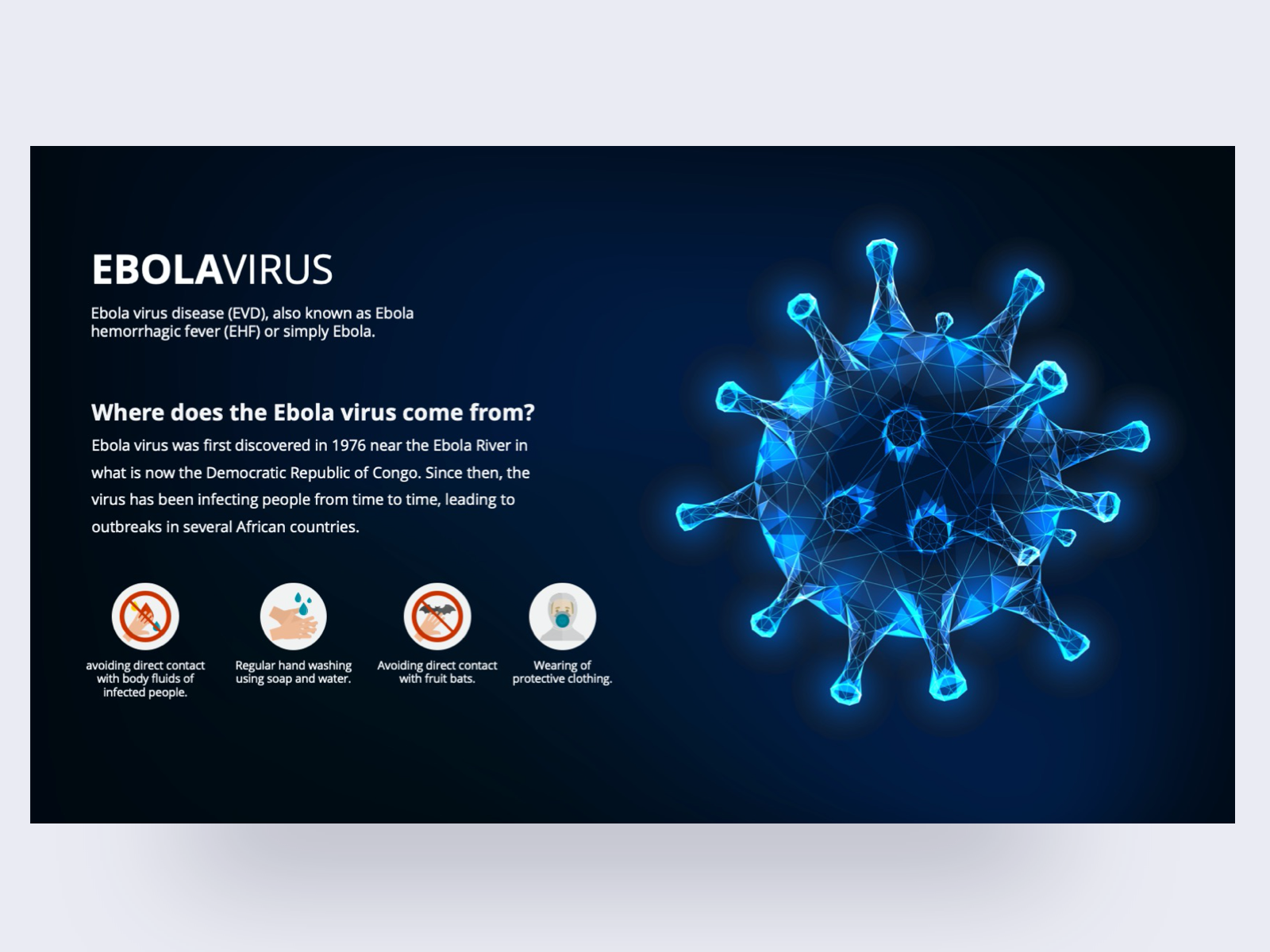 Free Ebola Virus Slide PowerPoint Template by Premast on Dribbble Intended For Virus Powerpoint Template Free Download