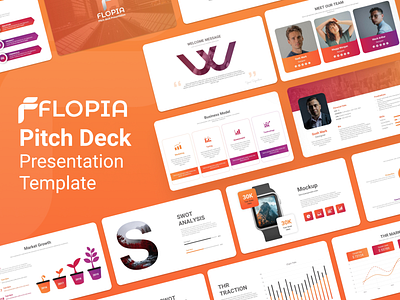 Flopia Pitch Deck Presentation Template business clean colors corporate creative design infographic investment powerpoint powerpoint template pptx presentation product project slides solutions teamwork work