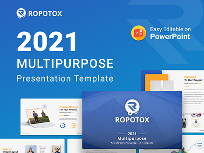 Ropotox 2021 Multipurpose Presentation Template business chart clean creative design illustration infographic meeting mockup multipurpose powerpoint powerpoint template pptx presentation ropotox slides smoothly team vector
