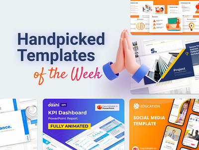 Our Handpicked Templates of the week 🔥 business clean creative dashboard dashboard design design education general lesson infographic it kpi lesson pitchdeck portfolio powerpoint powerpoint template pptx presentation slides socialmedia