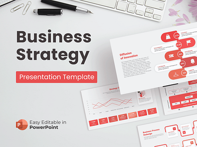 Business Strategy - PowerPoint Presentation Template business clean creative design frame work goals infographic kaplan modern plane powerpoint powerpoint template pptx presentation slides stranger things strategy strategy design strategy management