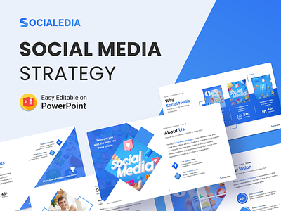 Socialedia – Social Media Strategy Presentation Template behance business clean creative design facebook infographic instagram linked in powerpoint powerpoint template pptx presentation slides social media social media design social media icons social network strategy twitter