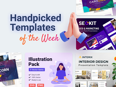 Our Handpicked Templates of the week 🔥 3d animation branding business business plan chart creative dashbord design digram graphic design illustration infographic logo motion graphics powerpoint powerpoint template presentation social media ui