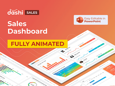 Dashi Sales – Dashboard Report PPTX 3d animated animation business creative dashboard dashboard design dashboard template design graphic design illustration infographic logo motion graphics powerpoint powerpoint template presentation sales sales dashboard ui