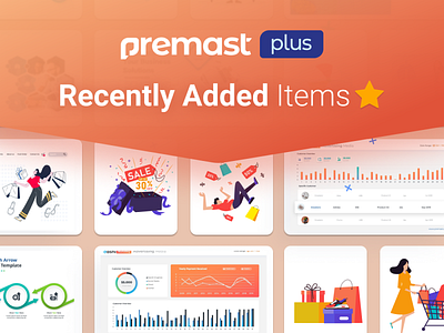 Premast Plus Recently Added Items 3d animation branding business chart creative dashpord design graphic design illustration infographic logo mockup motion graphics powerpoint powerpoint template presentation ui