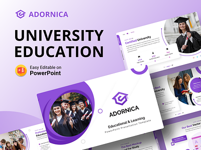 Adornica – University Education PowerPoint Presentation Template business certified teachers certified university creative design education graphic design icons illustration infographic learning mockup multipurpose powerpoint powerpoint template presentation pricing plans services teacher vector