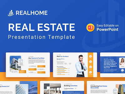 RealHome – Real Estate PowerPoint Presentation Template 3d animation building amenities business creative creative agency design graphic design illustration infographic luxury apartments mockup motion graphics multipurpose powerpoint powerpoint template presentation real estate realhome services