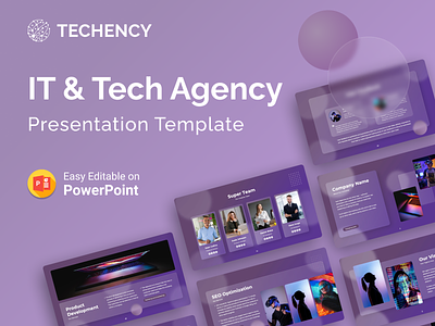 Techency – It & tech Agency Glassmorphic PowerPoint Presentation