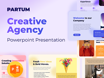 Partum Creative Agency PowerPoint Presentation Template business creative creative agency design gallery graphic design illustration infographic marketing campaign mockup multicolor powerpoint powerpoint template presentation pricing table team timeline