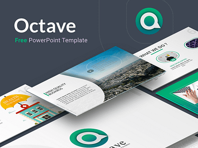 Octave – Free powerPoint Template business charts free freebie freebies green powerpoint powerpoint template ppt template pptx slide slides template